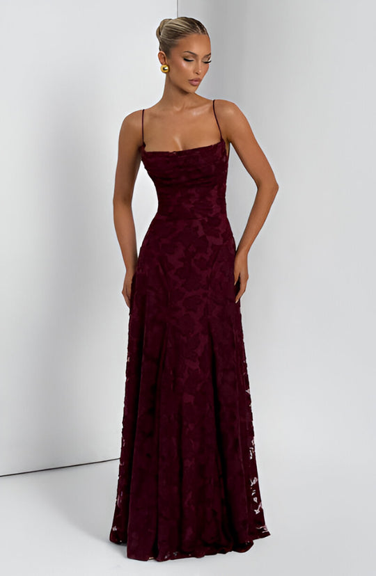 Spaghetti Strap Maxi Dress | Slim Fit Floor-Length