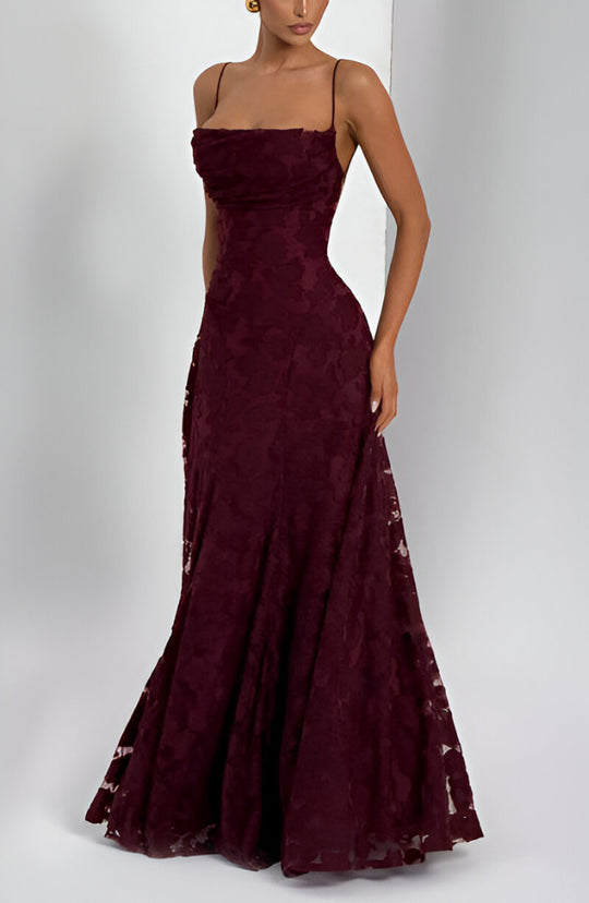 Spaghetti Strap Maxi Dress | Slim Fit Floor-Length
