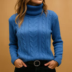 Load image into Gallery viewer, Cable Knit Turtleneck Jumper | Fitted Silhouette | Winter Essential