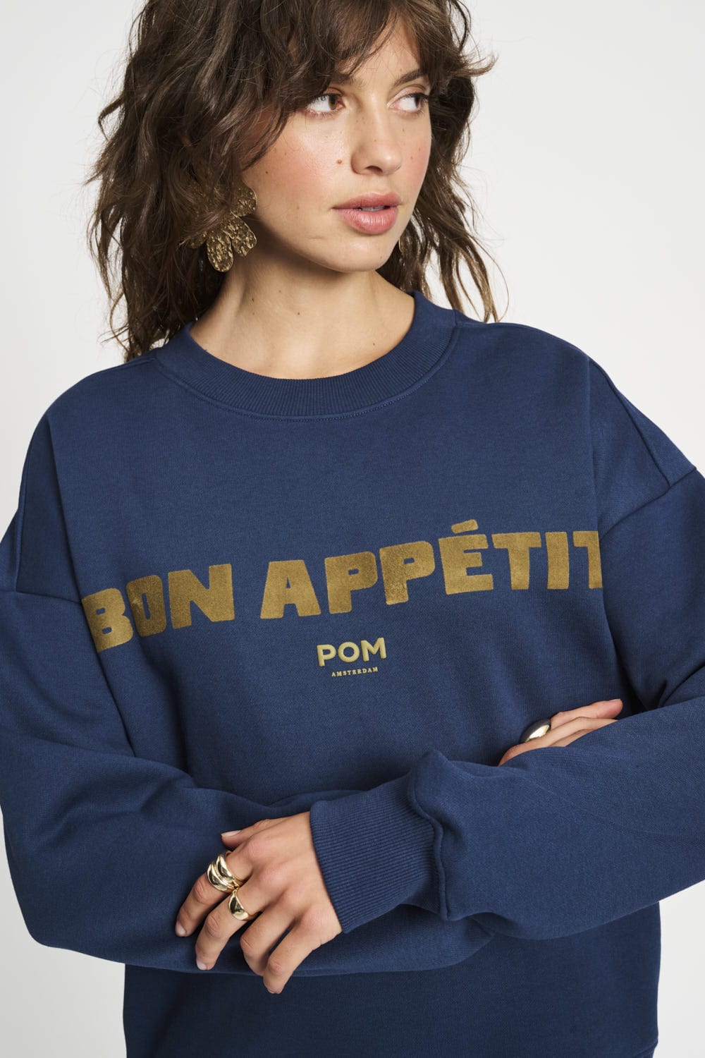 Core Line Cotton Sweatshirt | Bon Appétit Print | Relaxed Fit