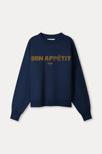 Load image into Gallery viewer, Core Line Cotton Sweatshirt | Bon Appétit Print | Relaxed Fit