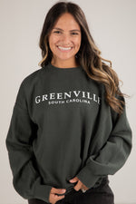 Load image into Gallery viewer, Core Line Cotton Sweatshirt | Greenville South Carolina Print | Relaxed Fit