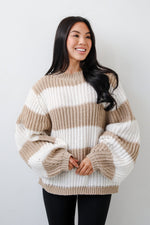 Load image into Gallery viewer, Striped Oversized Sweater | Rib Knit | Relaxed Fit