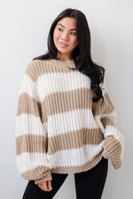 Load image into Gallery viewer, Striped Oversized Sweater | Rib Knit | Relaxed Fit