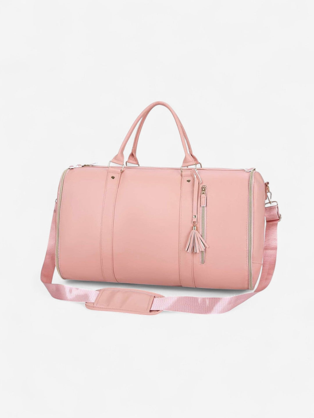 Haven Weekender Duffel Bag | Cream and Tan Travel Holdall