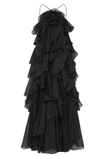 Load image into Gallery viewer, Halo Livora Ruffled Maxi Dress | Halterneck | Layered Chiffon
