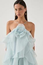 Load image into Gallery viewer, Halo Livora Ruffled Maxi Dress | Halterneck | Layered Chiffon
