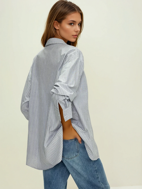 Striped Button Shirt | Regular Fit | Pinstripe | Chest Pocket