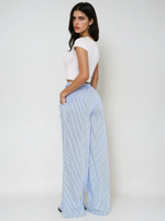 Load image into Gallery viewer, Striped Wide Leg Trousers | Elastic Waist Relaxed Fit
