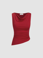 Load image into Gallery viewer, Draped Cowl Neck Sleeveless Top | Lightweight Knit
