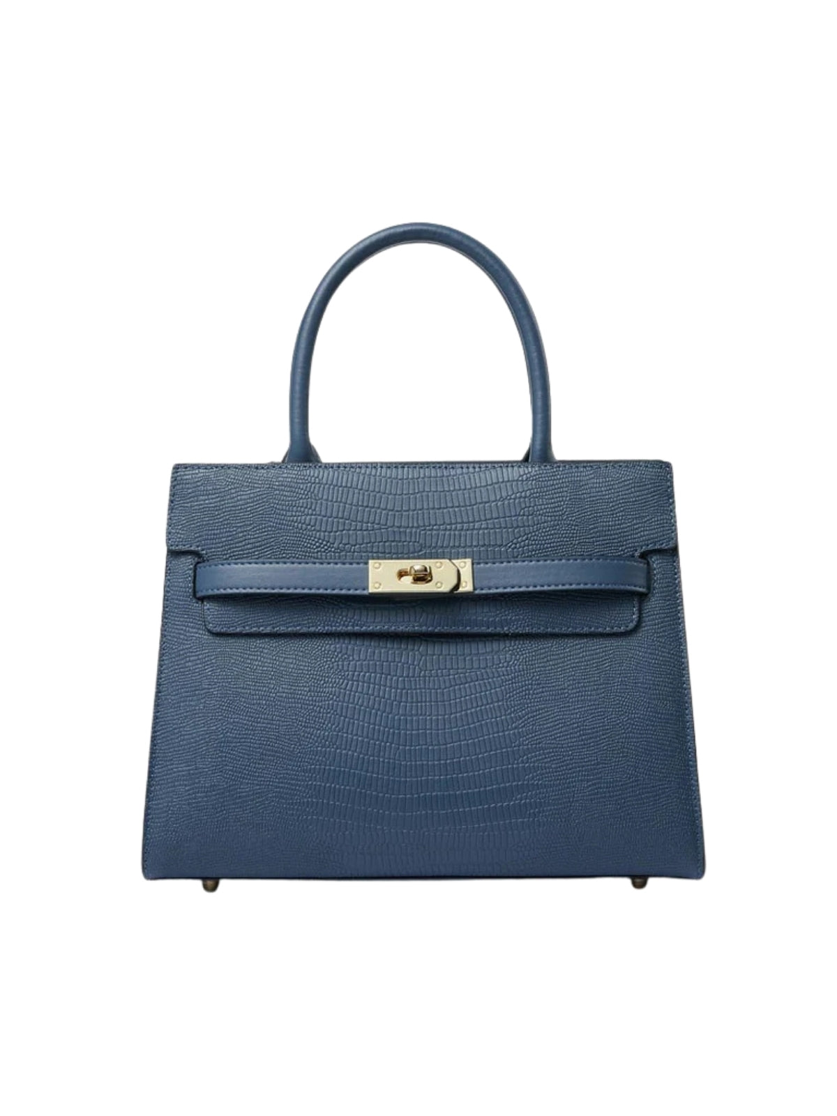 Forma Structured Leather Handbag | Gold Turn-Lock Closure