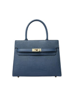 Load image into Gallery viewer, Forma Structured Leather Handbag | Gold Turn-Lock Closure
