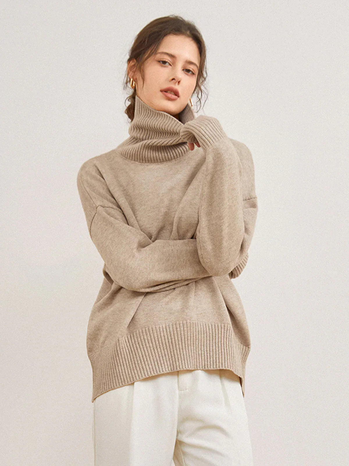 Core Line Knitted Turtleneck Sweater | Winter
