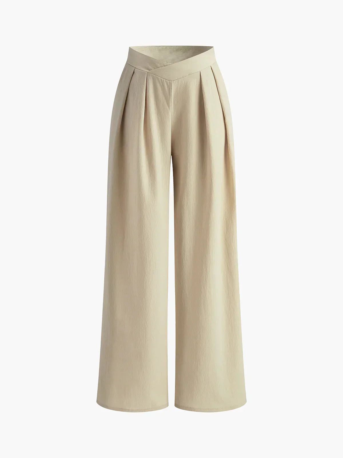 Pleated Wide Leg Trousers | High Waist Minimalist Design