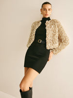 Load image into Gallery viewer, Textured Short Jacket | 3D Floral Design | Elegant Statement Piece
