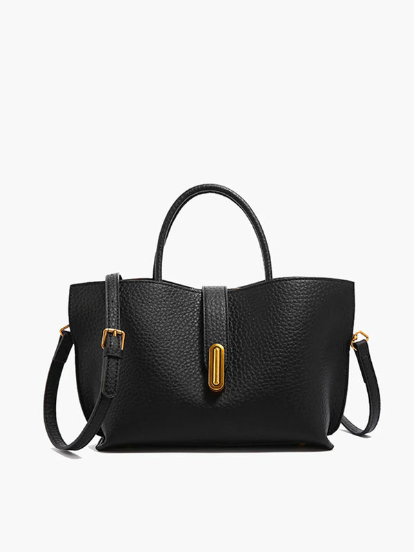 Core Line Textured Shoulder Bag | Top Handle Design