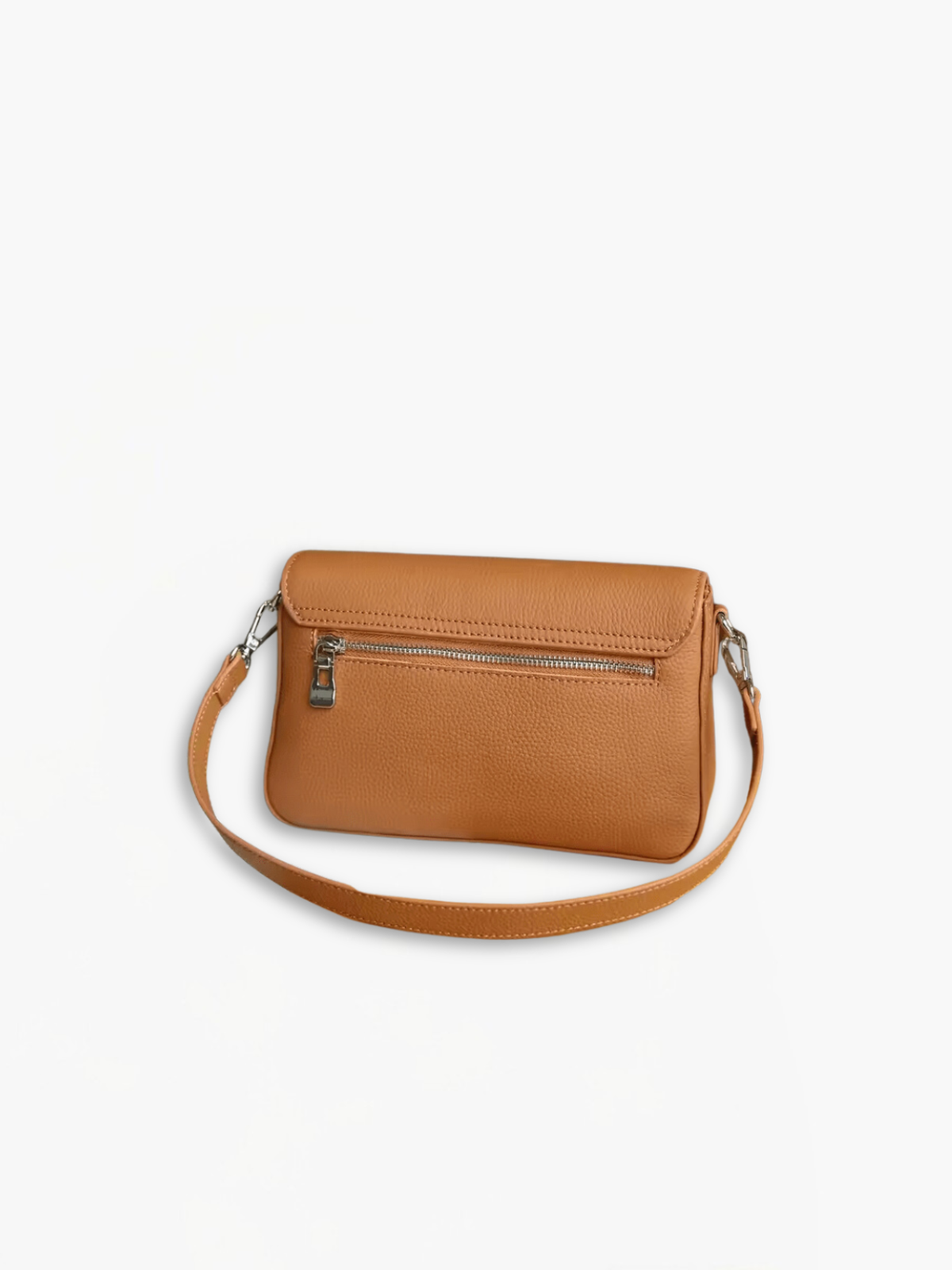 Forma Leather Shoulder Bag | Small Square Underarm, Cowhide, Zip Closure