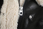 Load image into Gallery viewer, Faux Shearling Aviator Jacket | Short Fit | Contrast Collar

