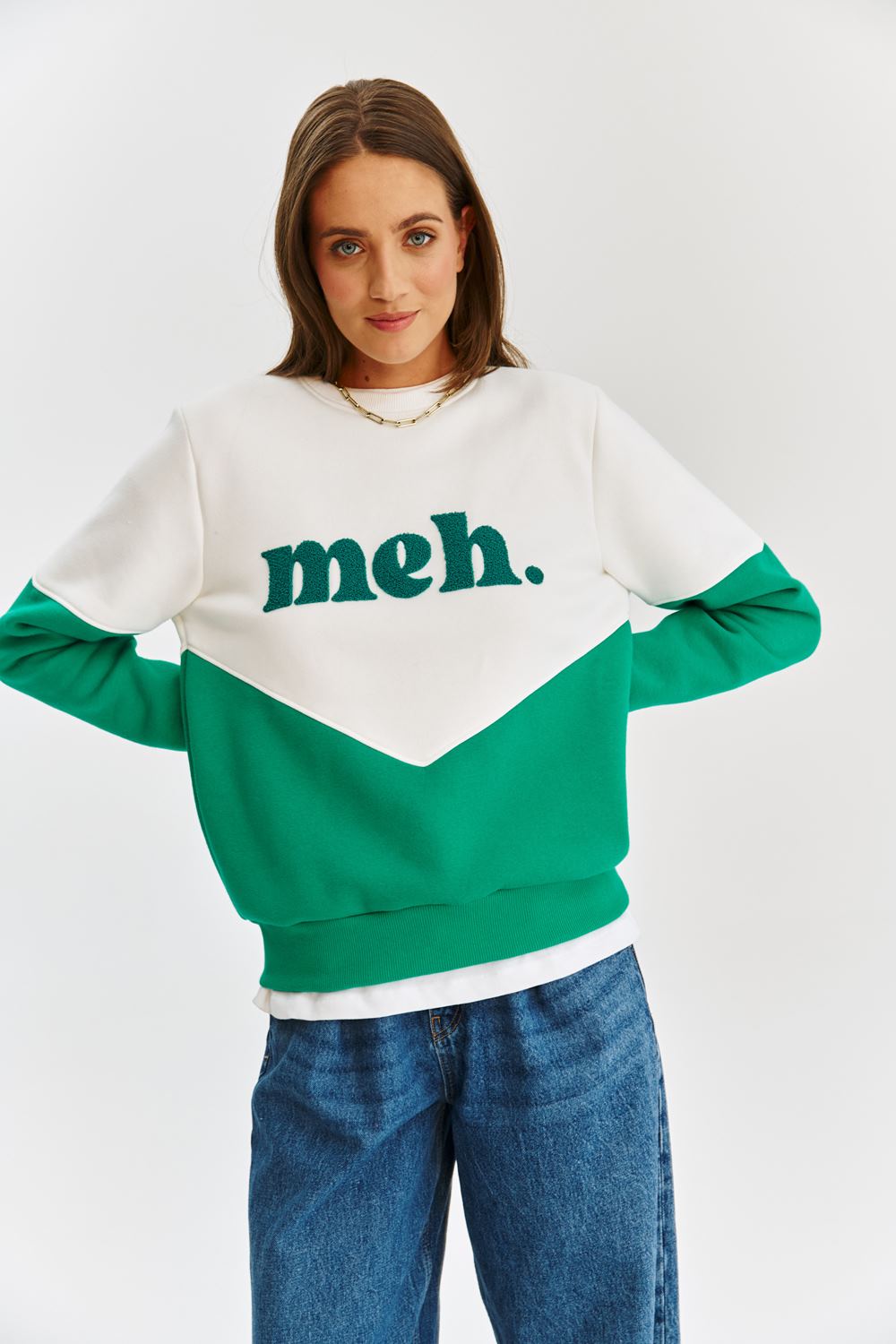 Core Line Graphic Sweatshirt | Contrast Panel | Relaxed Fit