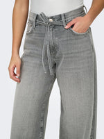 Load image into Gallery viewer, Wide-Leg Grey Jeans | High Waist | Modern Streetwear Denim
